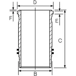 Гильза цилиндра WILMINK GROUP WG1188155 4080248 H73IVP B RUVPW