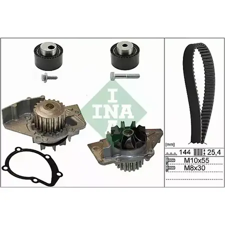 Водяной насос, помпа + комплект зубчатого ремня WILMINK GROUP TKLMV 4125393 B3 AD3TI WG1251482