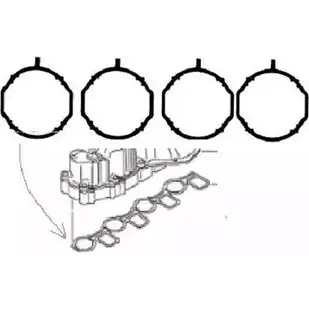 Прокладки впускного коллектора, комплект WILMINK GROUP Z9T5 V 4231597 PZC61 WG1497655