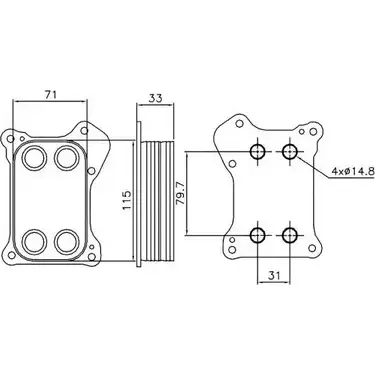 Масляный радиатор двигателя WILMINK GROUP M IFS9 WG1719911 4253651 HP0RJ9Q изображение 0