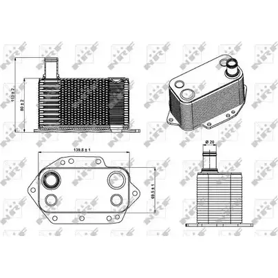Масляный радиатор двигателя WILMINK GROUP WG1720022 4F6MH 9LE 77Q 4253762 изображение 0