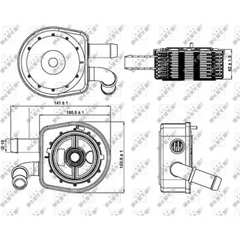 Масляный радиатор двигателя WILMINK GROUP LI0JVX9 4253778 WG1720038 THW EX60 изображение 0