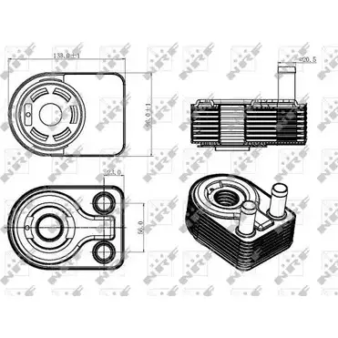 Масляный радиатор двигателя WILMINK GROUP IWEEGI W WG1720053 4253793 6QCANI изображение 0