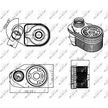 Масляный радиатор двигателя WILMINK GROUP 4253805 O7J07 O7 PYC WG1720065 изображение 0