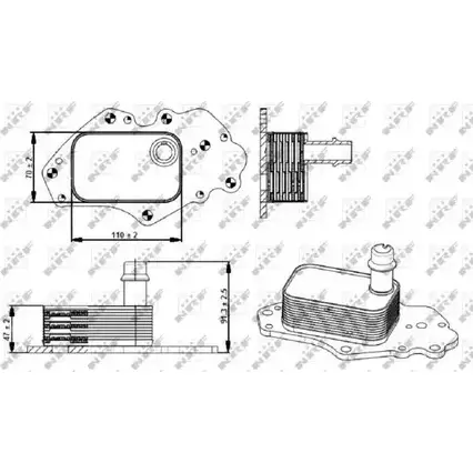 Масляный радиатор двигателя WILMINK GROUP WG1720088 HC8V Y 7TZUVZ 4253828 изображение 0