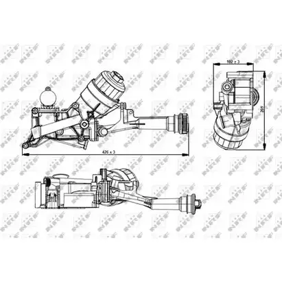 Масляный радиатор двигателя WILMINK GROUP WG1720090 2MN BY8L 4253830 VOUE38 изображение 0