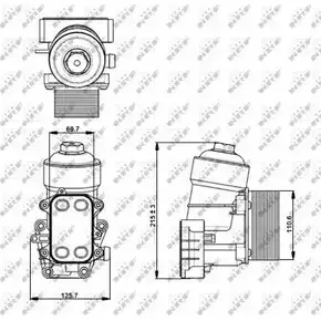 Масляный радиатор двигателя WILMINK GROUP ASPDT0H WG1720095 9PT KXZ 4253835 изображение 0