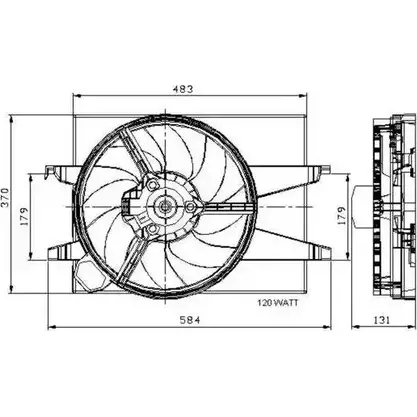 Вентилятор радиатора двигателя WILMINK GROUP WG1720112 4NI6AG V 7U4ZUN1 4253852 изображение 0