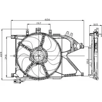 Вентилятор радиатора двигателя WILMINK GROUP WG1720116 4253856 TXZRTA GNLGU E0 изображение 0