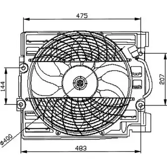 Вентилятор радиатора двигателя WILMINK GROUP 4253871 2R2322 I WG1720131 FIX3AB5 изображение 0