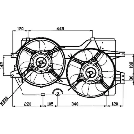 Вентилятор радиатора двигателя WILMINK GROUP WG1720133 RKD LHG9 YDQWHTH 4253873 изображение 0