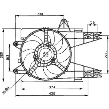 Вентилятор радиатора двигателя WILMINK GROUP WG1720140 RNM0T5E 4253880 UF KWSZ изображение 0