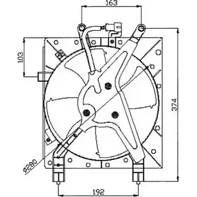 Вентилятор радиатора двигателя WILMINK GROUP 2KN CKW 4253886 WG1720146 2UBPNPI изображение 0