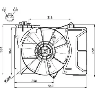 Вентилятор радиатора двигателя WILMINK GROUP WG1720156 42I6OQL Q1A XB 4253896 изображение 0