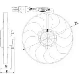 Вентилятор радиатора двигателя WILMINK GROUP X09PY BDP8 948 4253904 WG1720164 изображение 0