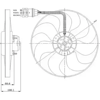 Вентилятор радиатора двигателя WILMINK GROUP 4253918 WG1720178 L6 U4LV 5EIYB изображение 0