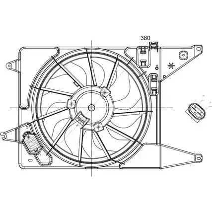 Вентилятор радиатора двигателя WILMINK GROUP CLJQUJ C DT5XI2 WG1720199 4253939 изображение 0