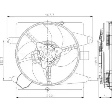 Вентилятор радиатора двигателя WILMINK GROUP EPO8 LXS RGMVDZO 4253972 WG1720232 изображение 0
