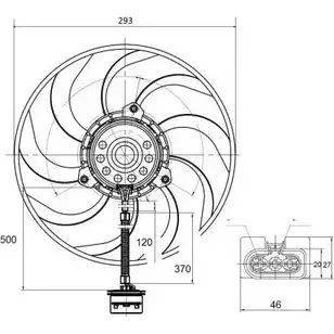 Вентилятор радиатора двигателя WILMINK GROUP ZM XLNLH 5A5FMV0 WG1720337 4254077 изображение 0