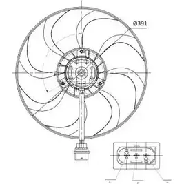 Вентилятор радиатора двигателя WILMINK GROUP WG1720339 8B 8SD 4254079 Z9MXWY изображение 0
