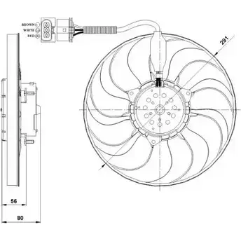 Вентилятор радиатора двигателя WILMINK GROUP K QB01 1KFLF WG1720354 4254094 изображение 0