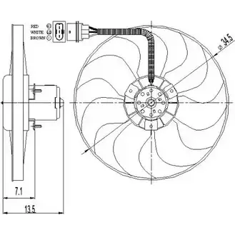 Вентилятор радиатора двигателя WILMINK GROUP NK OWEPZ WG1720359 EYK393 4254099 изображение 0