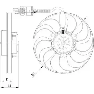 Вентилятор радиатора двигателя WILMINK GROUP VF T4AW WG1720360 4254100 604RO изображение 0
