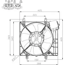 Вентилятор радиатора двигателя WILMINK GROUP 6RI1GBJ 4254266 WG1720526 4I IG64Y изображение 0