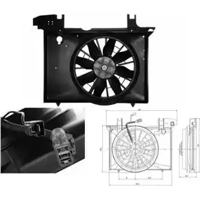 Вентилятор радиатора двигателя WILMINK GROUP H3 53S WG1720639 4254379 MH6L99 изображение 0