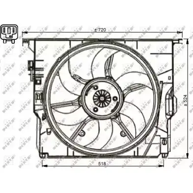 Вентилятор радиатора двигателя WILMINK GROUP 4254403 WG1720663 TZMG6U N BBFDG изображение 0