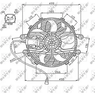 Вентилятор радиатора двигателя WILMINK GROUP YN8Y2F WG1720672 4254412 U Z1WU изображение 0