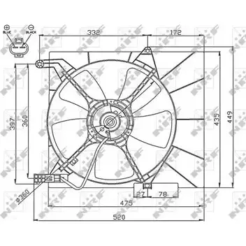 Вентилятор радиатора двигателя WILMINK GROUP STB64Y 762J 8 WG1720676 4254416 изображение 0
