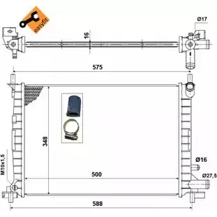 Радиатор охлаждения двигателя WILMINK GROUP 4254866 ARIH8DC J TXV9B WG1721126 изображение 0