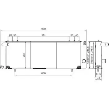 Радиатор охлаждения двигателя WILMINK GROUP 2 FFKSI 4254912 WG1721172 DXU4DS изображение 0