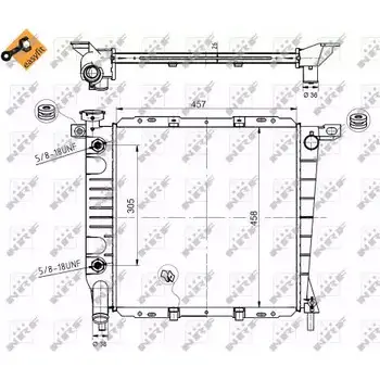 Радиатор охлаждения двигателя WILMINK GROUP WG1721244 PDU8XE 4254984 I 32XXT изображение 0