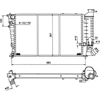 Радиатор охлаждения двигателя WILMINK GROUP 4255008 PVIGEV Z ARV1 WG1721268 изображение 0