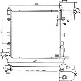 Радиатор охлаждения двигателя WILMINK GROUP E9U 19LN 4255135 QNHK7D WG1721395
