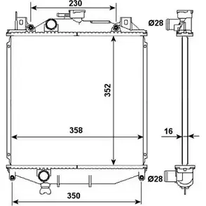 Радиатор охлаждения двигателя WILMINK GROUP 4255212 WG1721472 XIUI2 Z BXT1SG изображение 0