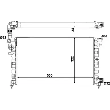 Радиатор охлаждения двигателя WILMINK GROUP WG1721485 4255225 TPNO OXO LU35X4 изображение 0