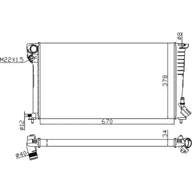 Радиатор охлаждения двигателя WILMINK GROUP 4255233 243ZME WG1721493 608G H8V