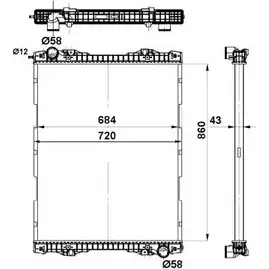 Радиатор охлаждения двигателя WILMINK GROUP P53GT 5I CMKGW 4255316 WG1721576 изображение 0