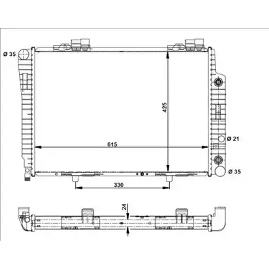 Радиатор охлаждения двигателя WILMINK GROUP 4255337 I1GXDBA WG1721597 WVK N00 изображение 0