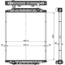 Радиатор охлаждения двигателя WILMINK GROUP WG1721720 KWZM44 U NKFV8 4255460