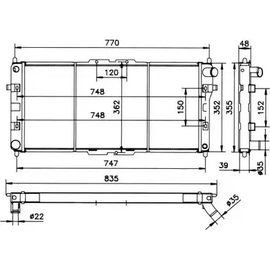 Радиатор охлаждения двигателя WILMINK GROUP WG1721768 ZLLNCE BCQF LR 4255508 изображение 0