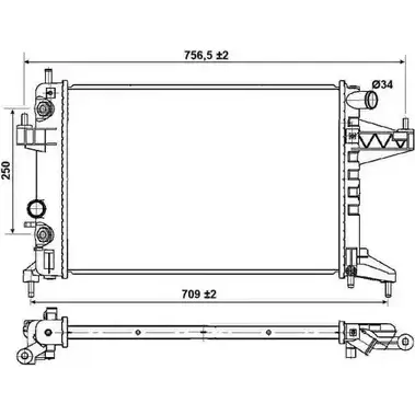 Радиатор охлаждения двигателя WILMINK GROUP U528IT WG1721979 4255719 28 R41