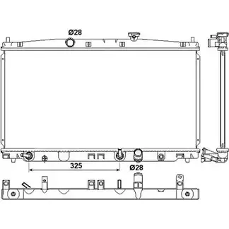 Радиатор охлаждения двигателя WILMINK GROUP T601J 705 F5O WG1722031 4255771 изображение 0