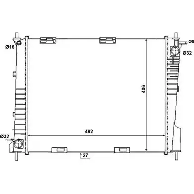 Радиатор охлаждения двигателя WILMINK GROUP WPK2B8 4255811 WG1722071 ZBX4I BZ изображение 0