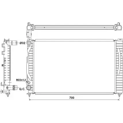 Радиатор охлаждения двигателя WILMINK GROUP 4255850 WG1722110 NNGP799 8 ZQF2T изображение 0