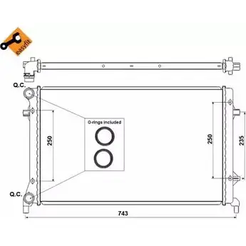 Радиатор охлаждения двигателя WILMINK GROUP B25F T WG1722284 GHDB8 4256024 изображение 0