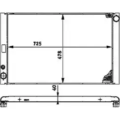 Радиатор охлаждения двигателя WILMINK GROUP 4256280 86HOHB2 D8X7 NF WG1722540